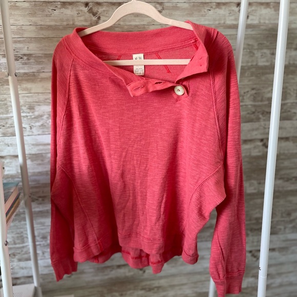 Free People | Don’t Forget Me Sweater | Size Medium | Coral - Picture 5 of 6